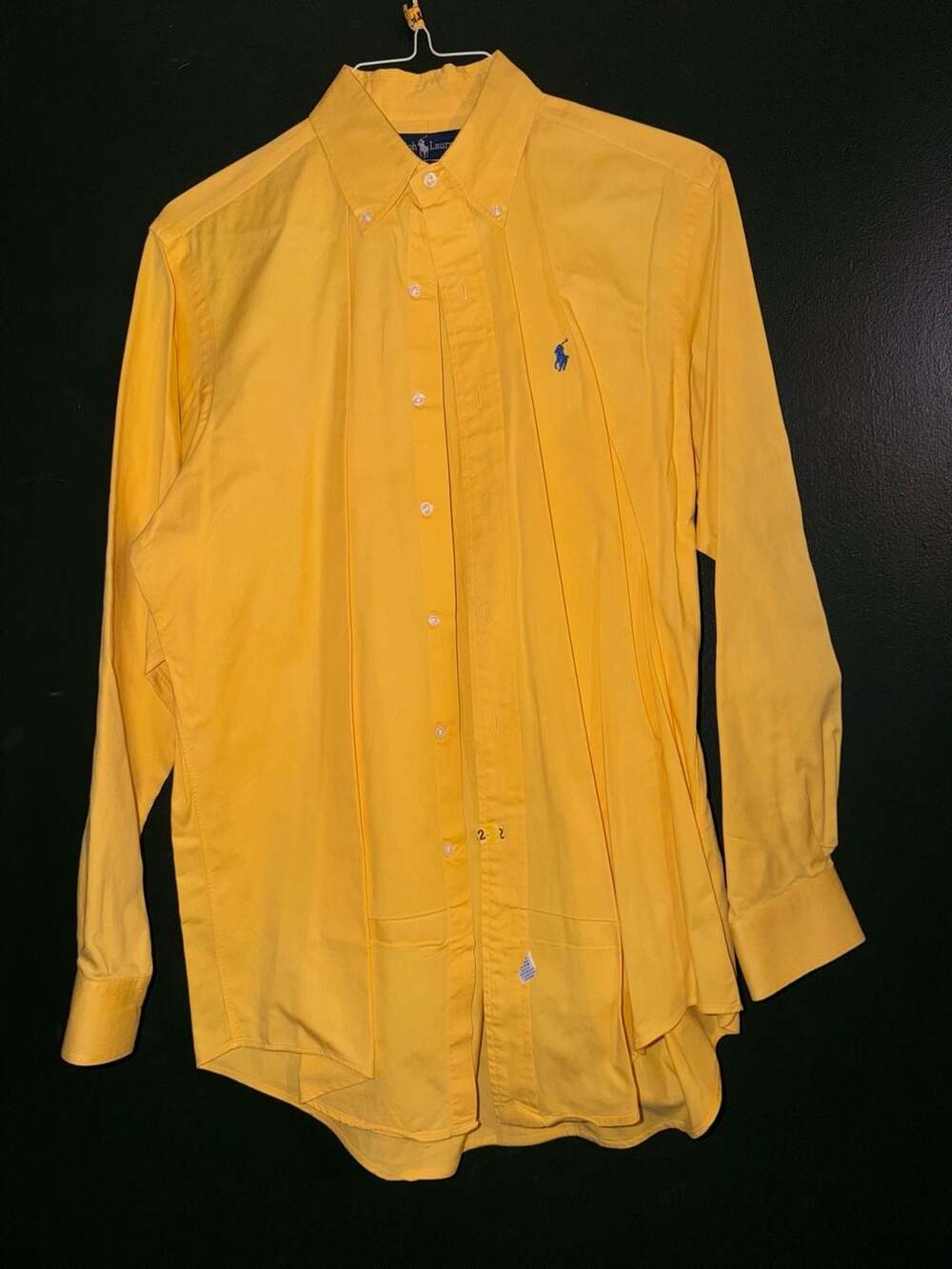 Polo Ralph Lauren Men's Yellow Long Sleeve Button Down Oxford Shirt Size M